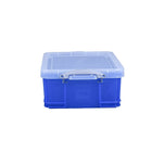 Really Useful Boxes – Boîte de rangement de 17 l, bleu transparent-Couleur : Bleu transparent