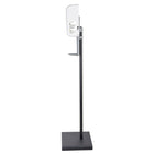 Distributeur automatique de désinfectant pour les mains avec support-Le support en métal robuste et autoportant permet de l’utiliser dans les endroits achalandés