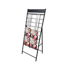 FuTECH - Porte-brochures avec 16 pochettes - 20,5 l x 52,5 H - Noir-Noir