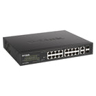 Commutateur PoE non géré 10/100 à 18 ports avec 2 ports SFP combinés de D-Link (DES-1018MPV2)-16 x 10/100 Mbit/s ports PoE