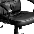 Xtech - Chaise de bureau exécutif Calabria avec accoudoirs - Noir-Sa construction en cadre d'acier assure la durabilité.