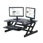 Rocelco – Plateforme surélevée pour bureau assis/debout, hauteur réglable, avec tapis anti-fatigue moyen, noir-Les réglages de hauteur ADR vont de 4,75 po à 16,75 po au-dessus de la surface du bureau sur laquelle il repose