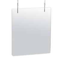 Azar Displays 30 "x 40" Clear Hanging Cashier Shield réglable - Sneeze Guard - Vertical / Horizontal - Paquet de 2-30 x 40