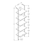 Monarch Specialties - 3683 72 po H Etagere Echelle - Noir/Metal Noir-Assemblage requis: des instructions illustrées et tout le matériel sont fournis pour la commodité (des outils supplémentaires peuvent être nécessaires)
