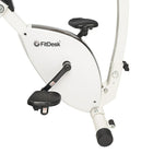 FitDesk – Vélo d'exercise couché avec plate-forme de bureau coulissante réglable (FD4010)-Silencieux : volant d'inertie équilibré avec double entraînement par courroie, écrou de pédale nyloc pour éviter l'entretien de la pédale et du bras de manivelle