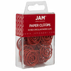 JAM PAPER - Trombones Circulaires Colores, Rouge, 2 Paquets de 50-Quantite : 50 par boîte; 2 Boîtes