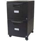 Storex - Tiroir-classeur double verrouillable, noir (61309B01C)-Tiroir-classeur mobile peu encombrant fabriqué de plastique robuste.