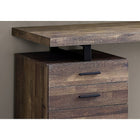Monarch Specialties - 7408 Bureau 48 po L - Faux Bois Brun/Metal Noir-Restez organisé grâce aux tiroirs de rangement fermés et au tiroir classeur pratique avec barres de suspension, idéal pour ranger les documents importants et les articles de bureau.