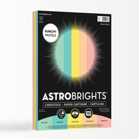 Astrobrights - Papier cartonne d'assortiment Pastel frappant, 8,5 po l x 11 po H, 65 lb, assortiment de 5 couleurs, 100 feuilles-Poids de base : 65 lb./176 gsm
