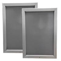 Eddie's - Porte-affiches verrouillable à cadre encliquetable - 11" x 17" - Aluminium argenté - Paquet de 2 (120665-2)-Porte-affiches verrouillables avec cadre encliquetable