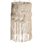 Truu Design - Hand Crafted Macrame Hanging Lamp Shade 12.75 x 40, inches, Cream White-Matériau: macramé fabriqué à la main en coton / structure en métal