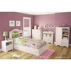 South ShoreMD – Armoire de la collection Savannah, blanc pur, 53 haut. x 35 larg. x 16 prof. (po)-Espaces de rangement ouverts et fermés pour une pièce bien rangée
