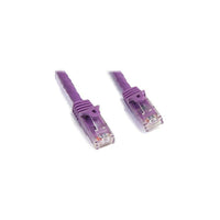 StarTech  Câble de raccordement antiaccrochage N6PATCH3PL de catégorie 6, 3 pi, violet-Deux connecteurs RJ-45 mâles assurent une connectivité transparente