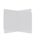 Diviseur de table à 4 voies Mark Maker - 47,5" L x 47,5" L x 31,5" H - Acrylique transparent 1/4" - Pas de traversées-Distanciation sociale jusqu'à 4 personnes