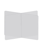 Diviseur de table à 4 voies Mark Maker - 47,5" L x 47,5" L x 31,5" H - Acrylique transparent 1/4" - Pas de traversées-Distanciation sociale jusqu'à 4 personnes