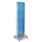 Azar Displays – Support de plancher avec panneau perforé, base rotative, 60 x 16 po, bleu (700258-BLU)-Acrylique bleu
