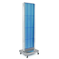 Azar Displays – Support de plancher avec panneau perforé, base rotative, 60 x 16 po, bleu (700258-BLU)-Acrylique bleu