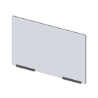 Avant de pare-haleine modulaire Mark Maker - Acrylique transparent 1/4" - panneau de 47,5" Lx31,5"H - 2 rails inférieurs de 12"-Fixez les côtés des panneaux modulaires pour étendre la longueur de votre diviseur à l'aide de charnières en plastique (charnières flexibles).