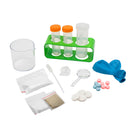 Educational Insights - GeoSafari® Jr. Ma première trousse scientifique-COMPREND : Tube à essai avec bouchon, deux béchers avec bouchons, cylindre gradué, pipette, entonnoir, loupe, comprimés de teinture, comprimés pétillants, ballons, sel d'Epsom, bicarbonate de soude, levure et guide avec des instructions étape par étape pour 15 expériences scientifiques différentes