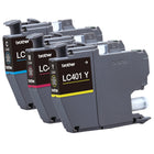 Brother - LC4013PKS Ensemble de 3 cartouches d’encre couleur à rendement standard d’origine-L’ensemble de cartouches LC4013PKS d’origine Brother peut être utilisé avec les imprimantes à jet d'encre couleur Brother suivantes : MFC-J1010DW, MFC-J1012DW et MFC-J1170DW.