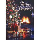 Mill Brook Studio - Cartes de souhaits avec enveloppes "Joyeux Noël" Arbre - 5-3/8 po x 7-3/4 po - Anglais - Paquet de 18-Carte de souhaits