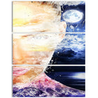 Designart – Art de rue sur toile, clair de lune à travers son regard (PT3611-3P)-Impression