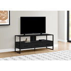 Monarch Specialties - 2616 Meuble Tv - 48 po L/Noir/Metal Noir-Materiau : panneaux de particules, meta ; la couleur noire