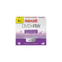 Maxell - DVD-R réinscriptible emballage de 5-DVD-R réinscriptible pour données, musique et photos