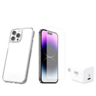 TUFF8 - Coque avec protecteur d'écran et chargeur mural pour iPhone 15 Pro Max-Couche antichoc : la couche antichoc étanche à l'air ajoute une protection supplémentaire contre les chutes accidentelles. Testé selon MIL-STD jusqu'à 6 pieds