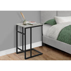 Monarch Specialties - 2171 Table D'Appoint - 24 po H/Gris/Metal Noir-Assemblage requis: des instructions illustrees et tout le materiel sont fournis pour plus de commodite (des outils supplementaires peuvent être necessaires)