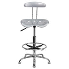 Flash Furniture – Tabouret de dessinateur éclatant de 30,5 po avec siège tracteur, argenté (LF215SILVER)-Tabouret de dessinateur contemporain