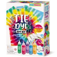 4M - Kidzmaker Kit de création artistique tie-dye-Il comprend 4 flacons de colorant (sous forme de poudre, ajoutez simplement de l'eau !), 1 paire de gants (sans latex), 20 élastiques, 1 bac de drainage (taille : 9,25" de large x 5,5" de long) et des instructions détaillées