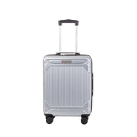 Air Canada - Valise de cabine rigide à roulettes pivotantes de 20 po Milan Collection - Argent-Construction en polycarbonate durable et résistant aux chocs pour une protection ultime