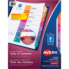 Avery - Ready Index Intercalaires avec Table des Matières, 8 onglets-8 Onglets