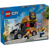 LEGO - Le camion à hamburgers City - 194 Pièces-Camion à hamburgers jouet avec 2 figurines, dont un client avec une aide auditive jouet
