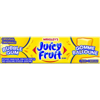Juicy Fruit – Gomme balloune sucrée, paquet individuel, 5 morceaux-Gomme balloune sucrée Juicy Fruit