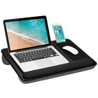 Secretaire portatif LapGear Home Office Pro - Carbone Noire-Tient tous les telephones cellulaires à la verticale (dimensions de la fente: 5" x 0,75")