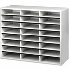 Fellowes - Range-tout pour documents, 24 compartiments - format lettre - gris tourterelle-Organisez la documentation, le courrier, les formulaires, etc.