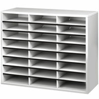 Fellowes - Range-tout pour documents, 24 compartiments - format lettre - gris tourterelle-Organisez la documentation, le courrier, les formulaires, etc.