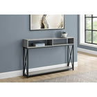 Monarch Specialties - 3572 Table D'Appoint 48 po L - Console D'entrée Gris/Noir-Dimensions du produit: 30,5 po (H) x 47,25 (L) x 9 (P)