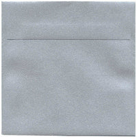 JAM Paper Enveloppes Stardream à fini métallisé, 6,5 x 6,5 po, argenté, 250/paquet-Enveloppe Stardream en papier argent à effet métallisé