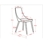 WHI - Chaise, Jeu de 2 en Similicuir et Métal - Blanc-8
