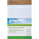 Sustainable Earth by Staples - Tablettes à écrire à base de bagasse, 5 x 8 po, blanc, 50 feuilles, paquet de 2-Fait de matières à base de rebuts de canne à sucre à 80 %