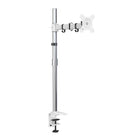 ShoppingAll - Mât de montage debout entièrement réglable pour moniteur unique - Blanc-Peut accueillir un moniteur de 13 à 32 pouces et pesant jusqu'à 17,6 livres/8 kg, avec des trous de montage VESA de 75 mm x 75 mm ou 100 mm x 100 mm.