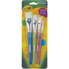 Crayola – Pinceaux à peinture plats, paq./4-Idéal pour presque tout projet d'artisanat ou d'école
