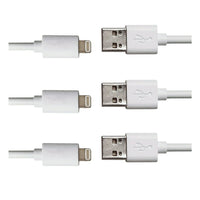 Exian – Câble épais Lightning USB, 1 m, blanc, paq./3-Ce câble assure la connexion de Lightning USB à USB