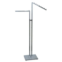 Eddie's - Porte-vêtements à 2 bras - Hauteur ajustable 48 po - 72 po - Chrome-Porte-vêtements