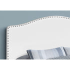 Monarch Specialties - 6012Q Lit Queen Tete De Lit Simili - Cuir Blanc-Fabriqué avec un cadre en bois pour la durabilité et la stabilité
