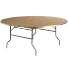 Flash Furniture – Table de banquet pliante de 72 po de diamètre avec rebords en métal, bois clair (XA72BIRCHM)-Table de banquet prête à l'emploi