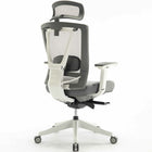 MotionGrey - Cloud Mesh Series - Chaise de bureau ergonomique pour bureau d'ordinateur executif - Blanc-Dimensions du siege : 26,2 po L x 17,3-18,8 po P x 3 po H